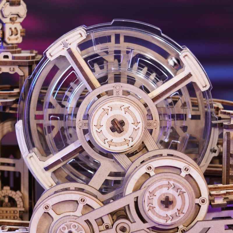 Robotime Rokr Pinball Model Gear Ball Challenge 3D Wooden Puzzle Model Kits to Build DIY Table Game Gift Idea for Men Women -EGC