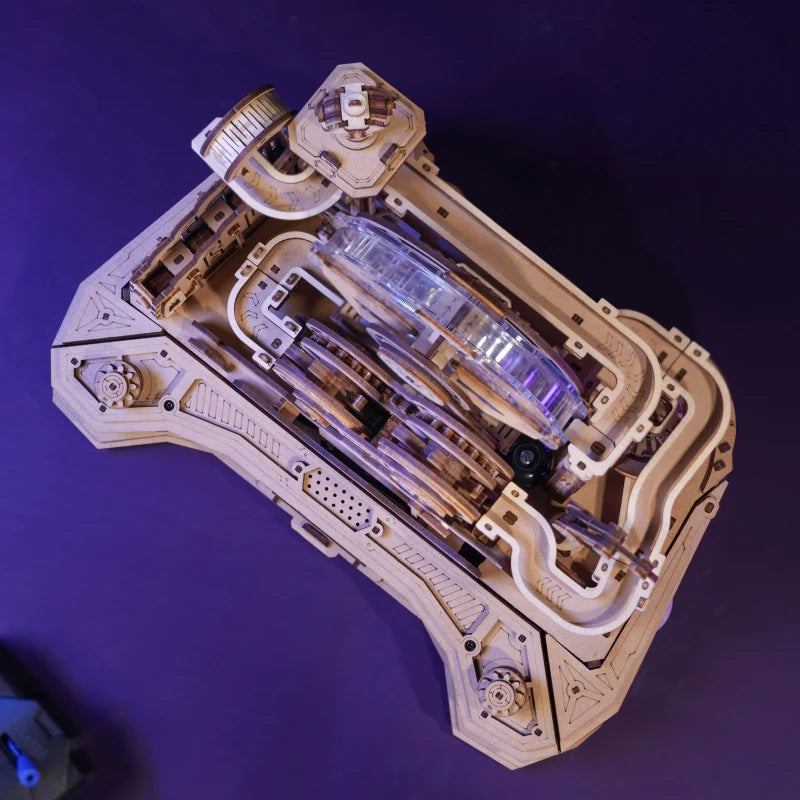 Robotime Rokr Pinball Model Gear Ball Challenge 3D Wooden Puzzle Model Kits to Build DIY Table Game Gift Idea for Men Women -EGC