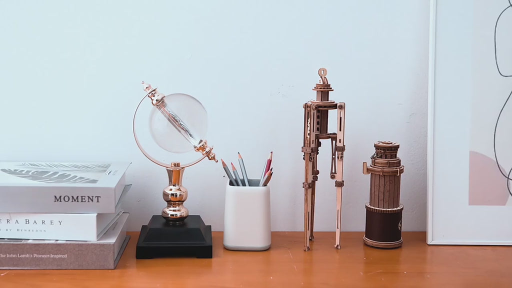 Robotime Rokr 1:1 DIY 314pcs Telescopic Monocular Telescope Wooden Model Building Kits Assembly Toy Gift for Children Adult